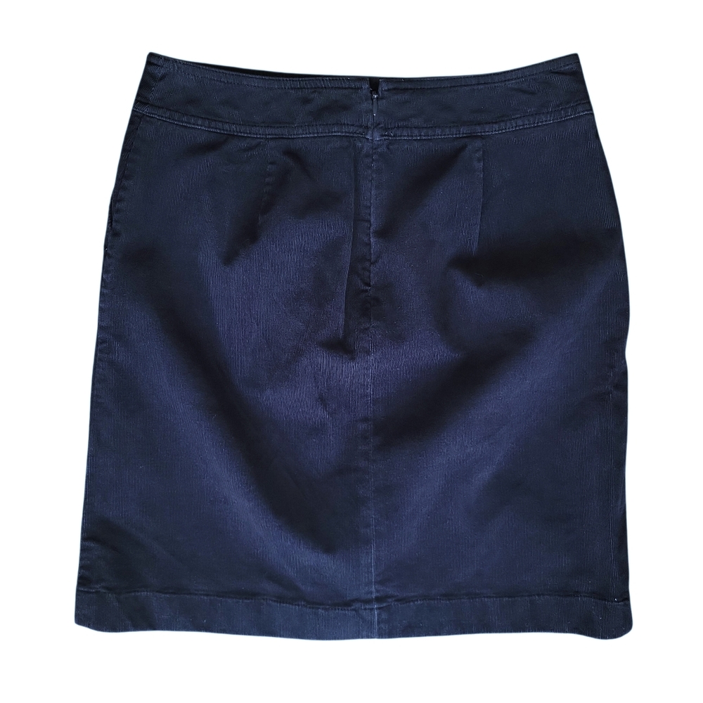Talbots Navy Blue Corduroy A-Line Skirt with Pockets Women's Size 4 - Picture 3 of 9